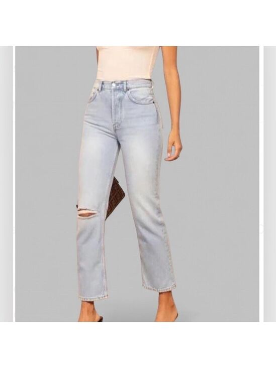 Reformation Denim - Reformation Cynthia High Rise Straight Leg distressed jeans -size 27-NWT